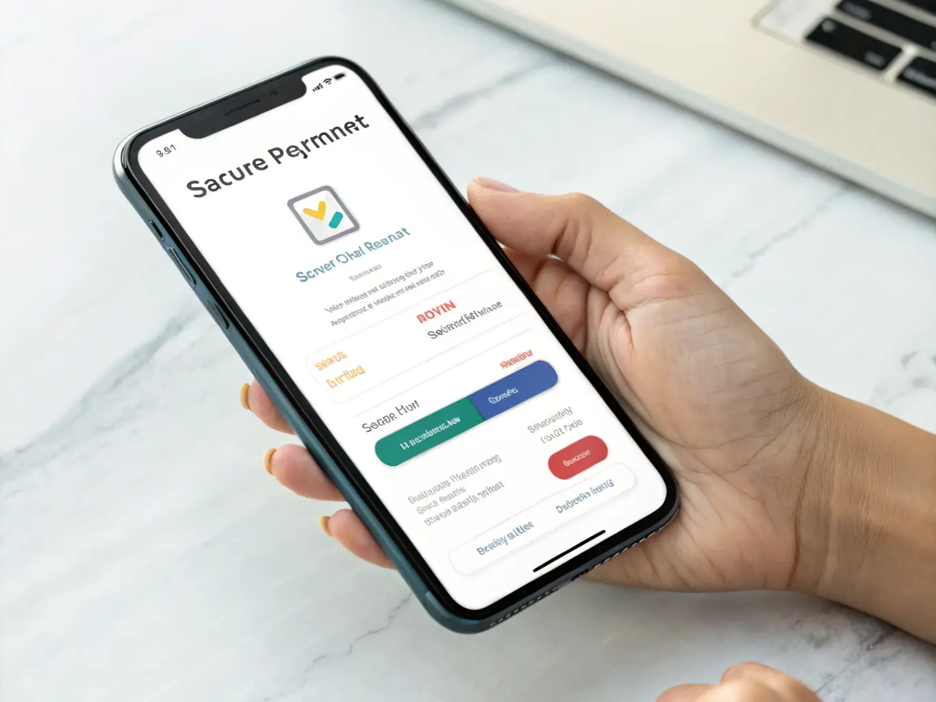 A close-up shot of a virtual card interface on a mobile device, highlighting the security features and ease of use for online transactions.